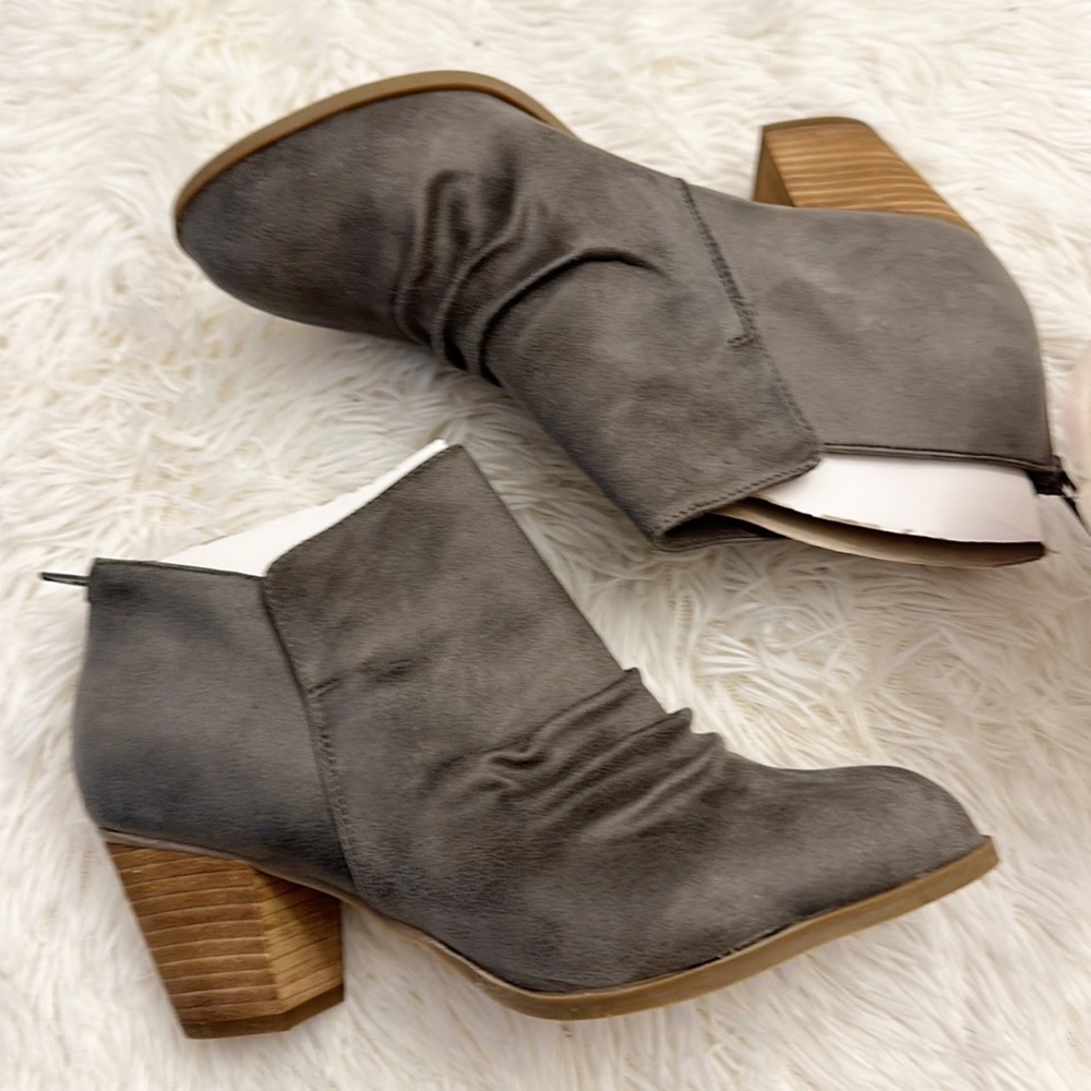 NEW REPORT Clarice Grey heeled ankle bootie women size 6.5 w - Picture 4 of 6